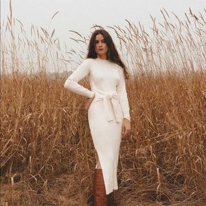 &OtherStories Tie Front Knit Dress